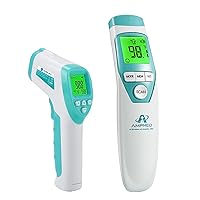 Amplim Color-Coded Display Bundle Non-Contact Touchless Infrared Digital Forehead Thermometer