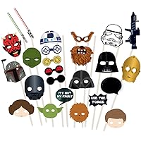25PCS Galaxy Wars Party Photo Booth Props, Galaxy Wars Photo Booth Props Galaxy Wars Birthday Decoration Party Supplies