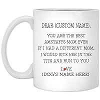 Amstaffs Gifts For Women, Best Amstaffs Mom Ever, Personalized Amstaffs Mug, Amstaffs Mom Mug, Gifts For Mother Day, Amstaffs Dog Mug