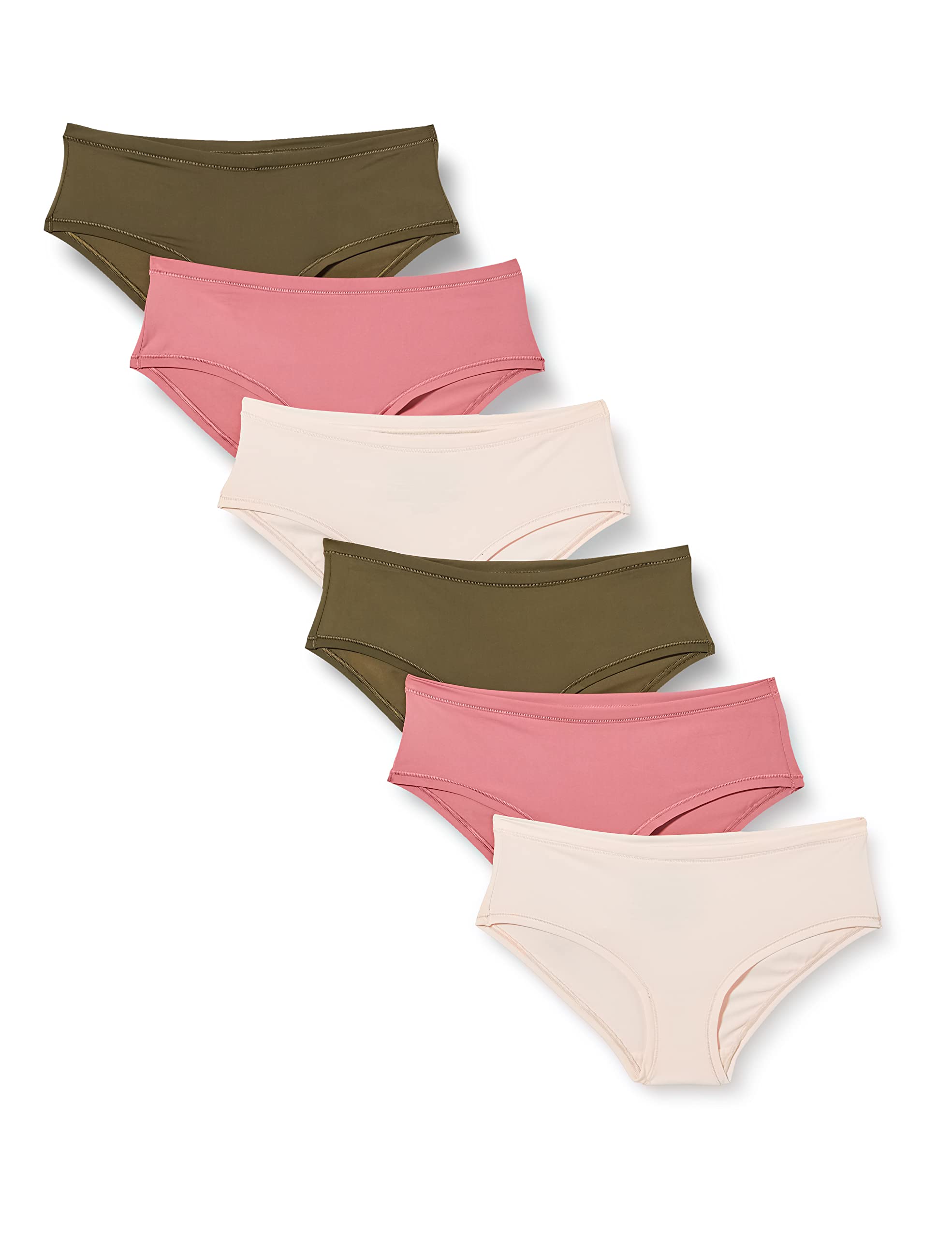 Amazon Essentials Women's Hipster Underwear (Available in Plus Size), Pack of 6