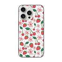 Strawberries and Cherries Phone Case Compatible with Iphone15 Pro and Iphone15 Pro Max 5g, TPU Shockproof Case for Iphone12/13/14/15 Ip15 Pro Max-6.7in