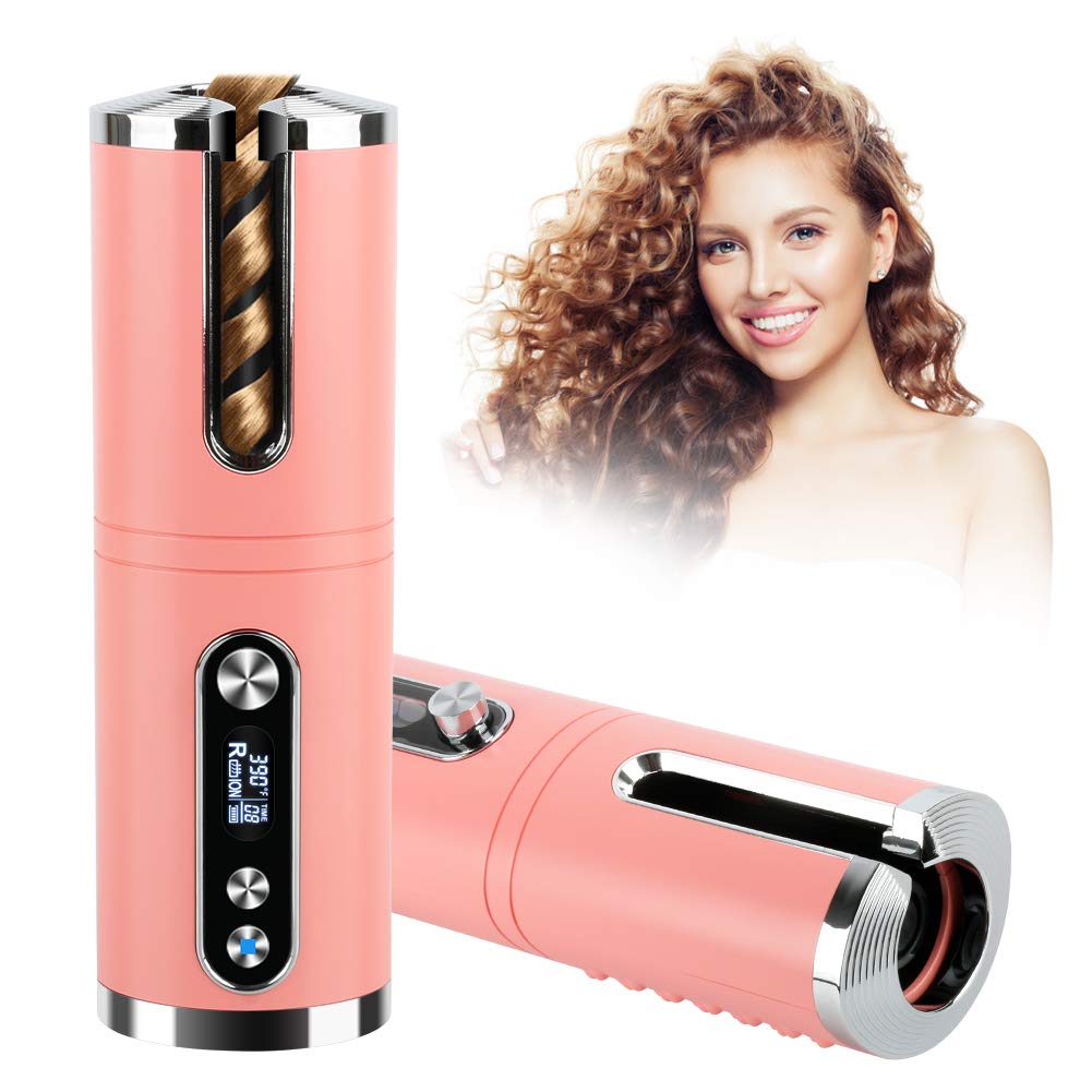 Mua Cordless Hair Curler, Automatic Curling Iron with LCD Display  Adjustable Temperature & Timer, Portable USB Rechargeable Rotating Ceramic  Barrel Hair Curler Fast Heating trên Amazon Mỹ chính hãng 2023 | Giaonhan247