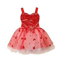 Newborn Infant Jumpsuit Baby Girls Autumn Valentne's Day Sleeveless Romper Bodysuit Dress Gymnastics