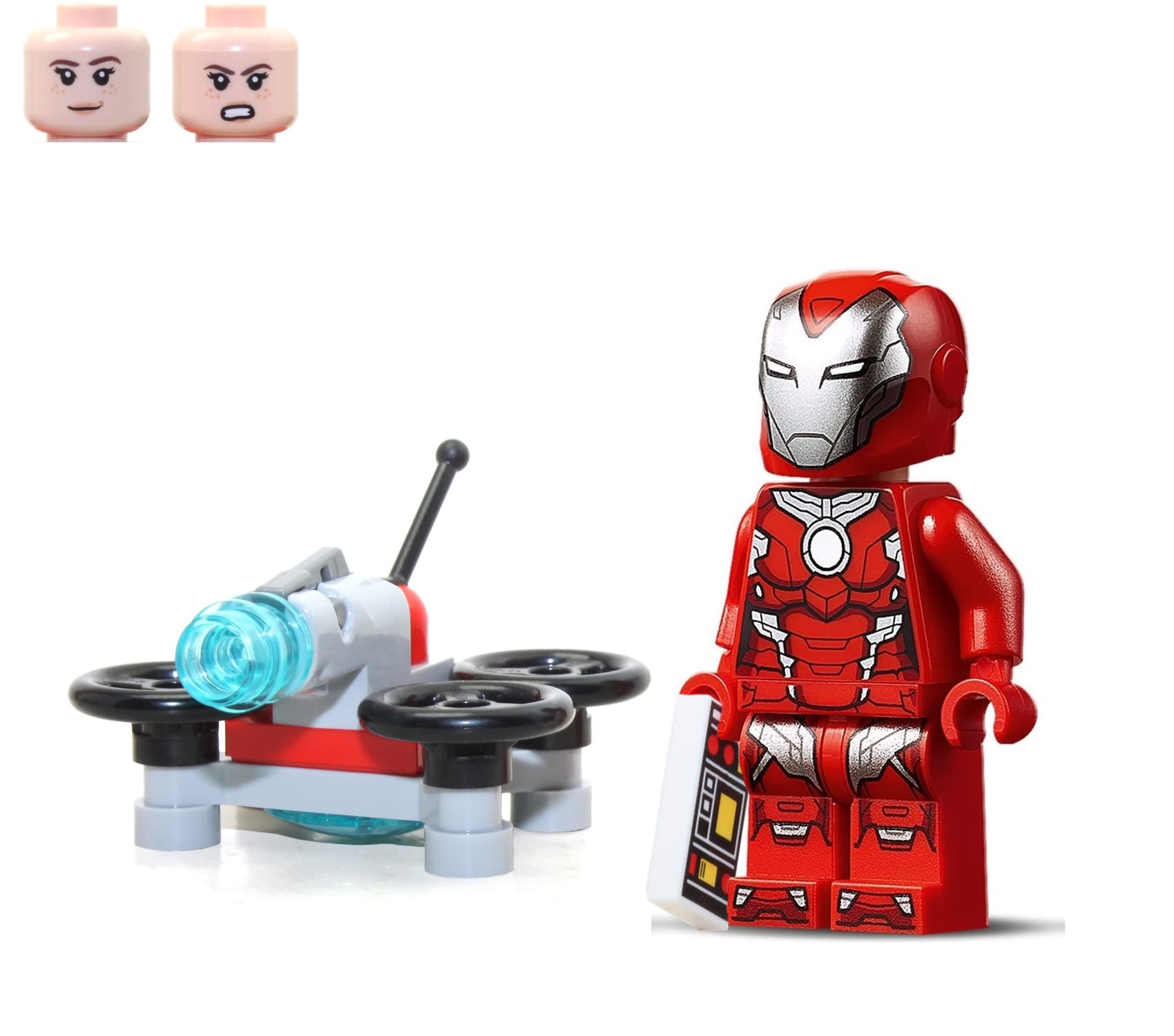 LEGO Marvel Super Heroes Avengers Infinity War Minifigure - Iron Rescue (Pepper Potts) in Red Armor with Drone 76164
