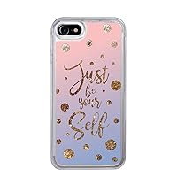 icover iPhone 8 Case/iPhone 7 Case, Sparkle Case, Calligraphy, Glitter, Flowing, Glitter, Moving, iPhone Cover, 4.7 Inch
