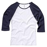 Bella+Canvas Baby rib 3/4 sleeve contrast raglan t-shirt White / Navy M