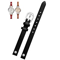 Fashion Genuine Leather watchband for Fossil ES4340 ES4119 ES4000 3745 3861 4026 Women Bracelet Wrist Strap 8mm with Screw (Color : 10mm Gold Clasp, Size : 8mm)