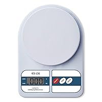 Kitchen Scale Multipurpose Portable Electronic Digital Weighing Scale | Weight Machine with Back Light LCD Display | White |10 kg | 2 Year Warranty