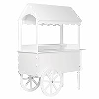 Candy Cart for Party - Candy Cart Display Stand with Wheels for Party - Dessert cart - Decorated Wood candy cart with wheels for Birthdays Wedding - Easy To Assemble Vintage Candy Cart On Wheels.