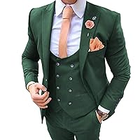 Men's Suits for Wedding Slim Fit 3 Pieces Suit Groom Tuxedos Blazer Tux Vest Trousers Prom Suits