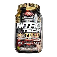 Whey Protein Powder - MuscleTech Nitro-Tech Whey Gold Protein Powder - Whey Protein Isolate Smoothie Mix - Protein Powder for Women & Men - Cookies and Cream, 2 lb (28 Servings) - package may vary