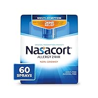 24HR Allergy Nasal Spray for Adults, Non-drowsy & Alcohol Free, 60 Sprays, 0.37 fl. oz.