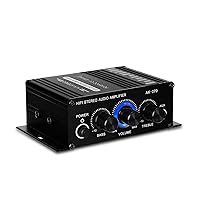 Sound Machine, AK270 Mini Audio 2-Channel Stereo Power Amplifier Portable Sound Amplifier AUX Input Speaker Amp for Car and Home
