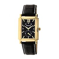 Heritor Automatic Men's 'Frederick' Stainless Steel and Leather Watch, Color:Black (Model: HERHR6103)