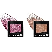 wet n wild Color Icon 2-Pack Glitter Eyeshadow Shimmer Groupie and Nudecomer