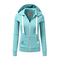 Women's Shirt Fashion Sports Cardigan Sweatshirt Zip Drawstring Hooded Jacket Winter 2023, S-XL