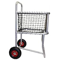 Professional Ball Locker with Wheels, Rolling Sports Balls Cart, Baseball Storage Rack for Indoor and Outdoor Sports, Gym, School, Club, Black, 18'' W x 24'' L x 45'' H