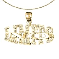 Jewels Obsession Silver Saying Necklace | 14K Yellow Gold-plated 925 Silver No Limits Saying Pendant with 18