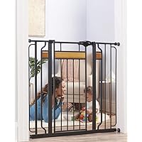 Regalo Home Accents Extra Tall & Wide Baby Gate, Bonus Kit, Includes Décor Steel With Hardwood, 4