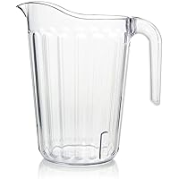 Arrow Home Products Clear Plastic Pitcher, 60 Ounce - Space-Saving Stackable Design - Fill with Ice Water, Beer or Juice - Ideal for Bars and Restaurants - Made in the USA, BPA Free, Dishwasher Safe