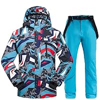 Men's Winter Ski Suit - Thermal Waterproof Windproof Set for Skiing and Snowboarding