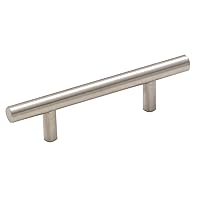 Amerock | Cabinet Pull | Stainless Steel | 3 inch (76 mm) Center to Center | Bar Pulls | 1 Pack | Drawer Pull | Drawer Handle | Cabinet Hardware