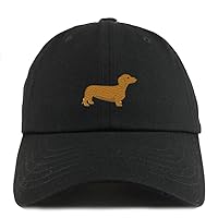 Trendy Apparel Shop Dachshund Dog Embroidered Low Profile Soft Cotton Dad Hat Cap