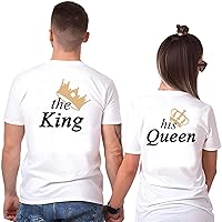 Matching Shirts for Couples Set for Him and Her The King His Queen T-Shirts