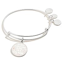 Alex and Ani Expandable Wire Bangle Bracelet for Women, I’m a Dog or Cat Mom Charm, Shiny Finish, 2 to 3.5 in