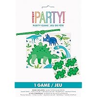 Unique Party 78319 Prehistoric Dinosaur Blindfold Activity Game Set, Multicolour