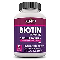 Biotin 10000 mcg with Piperine 60 Caps| Lab Tested | Hair Strong | Hair Growth