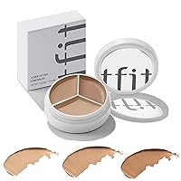 Tfit Concealer, Tri-Color Concealer Of Covers Acne Marks Dark Circles, Naturally Brighten Skin Tone, Covers Dark Blemishes, Highlight Facial Contours, Enhance Self-confidence, Perfect Makeup Look