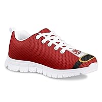 Girls Boys Running Shoes White Sole Walking Sports Sneakers Non-Slip Lace Up Journey Sneaker Shoes Flats