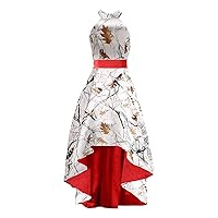 Halter Neck White Camo Country Wedding Dresses Bridesmaid Gowns High Low