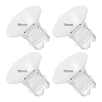Flange Inserts 19mm Compatible with Medela/Spectra/Willow/TSRETE/Elvie/Momcozy/Bellababy Breast Pump 24mm Shields/Flanges, Reduce 24mm Nipple Tunnel Down to 19 mm, 4PCS