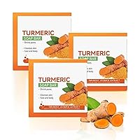3 PCS Turmeric Soap Bar, Bar Soap for Face & Body, 2024 New Tumeric Soap with Oil, Cleanse Skin, Moisturizing & Soothing Gentle Cleanser Soap for All Skin Types 100g