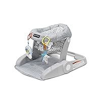 Learn-to-Sit 2-Position Floor Seat (Heather Gray) – Sit Baby Up in This Adjustable Baby Activity Seat Appropriate for Ages 4-12 Months – Includes Toys, Funfetti Neutral