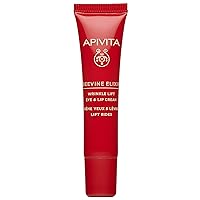 Apivita Beevine Elixir Wrinkle Lift Eye & Lip Cream, Advanced Line Reduction & Collegan Boost with Polyphenols, Marine Biotech Active & Goji Berry, 0.51 oz