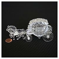 Royal Vintage Cinderella Horse and Carriage Coach Cake Topper Clear