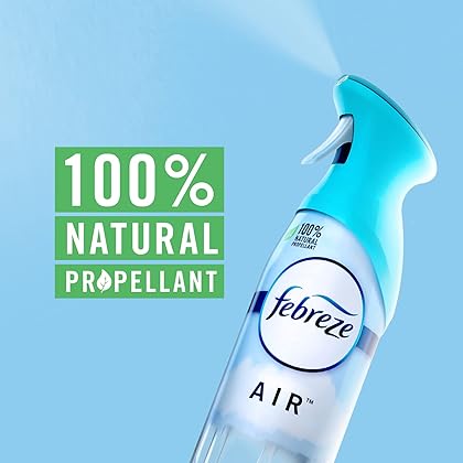 Febreze Air Freshener Spray/Deodorizer Odor Fighter Spray For Strong Odors, Heavy Duty Crisp Clean Scent, 8.8 Oz (Pack of 3), Bathroom Air Refresher