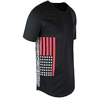 ShirtBANC USA Flag Drop Tail Shirt Paisley Side Print Its Just Different