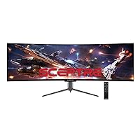 Sceptre Curved 49 inch (5120x1440) Dual QHD 32:9 Gaming Monitor up to 120Hz DisplayPort HDMI Build-in Speakers, Gunmetal Black 2021 (C505B-QSN168)
