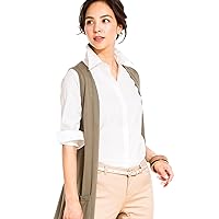 LEONIS Women's 100% Fine Cotton Long Sleeve Classic Fit Shirt White