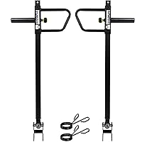 Signature Fitness Adjustable Lever Arms, Rated 600 LB Per Arm, Fits Racks at All Post Sizes and Hole Sizes, Pair