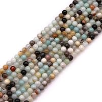 4mm Round Mixed Color Amazonite Stone Gemstone Beads Strand 15 Inch Jewelry Making Beads