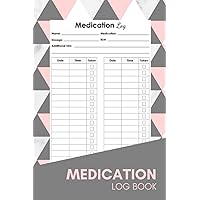 Medication Log Book: A Daily Medicine Tracker Notebook/Journal to Track Prescription, Dosage, Pill, and Monitoring Time Taken for Women, Men, Baby, and Kids