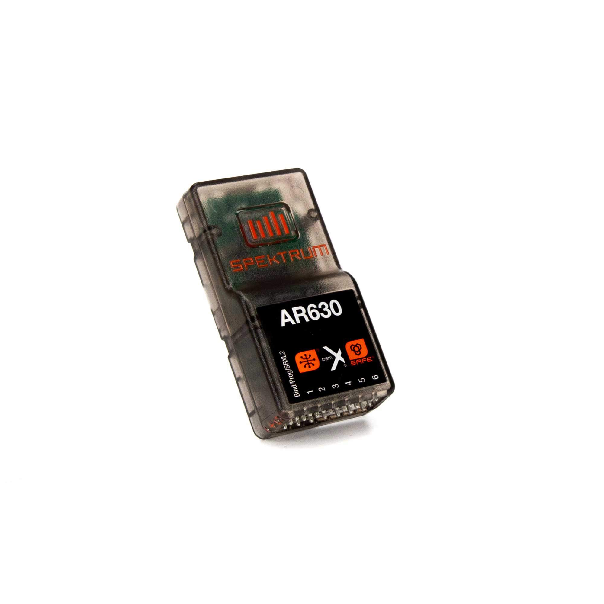 Spektrum AR630 6 Channel AS3X Safe Receiver, SPMAR630, Black Medium