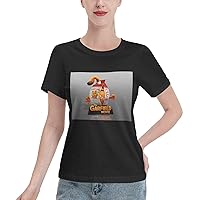 Cartoon Cat Shirt Women Cotton T-Shirt Casual Tee Fashion Short Sleeve Tops