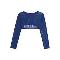 iiniim Girls Long Sleeve Mesh Cover Up Top Swimming Top Kids Rash Vest Top Beach Bathing Crop Top