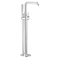 GROHE 2349100A Essense Single-Handle Freestanding Bathtub Faucet with Handheld Shower, Brass, Starlight Chrome